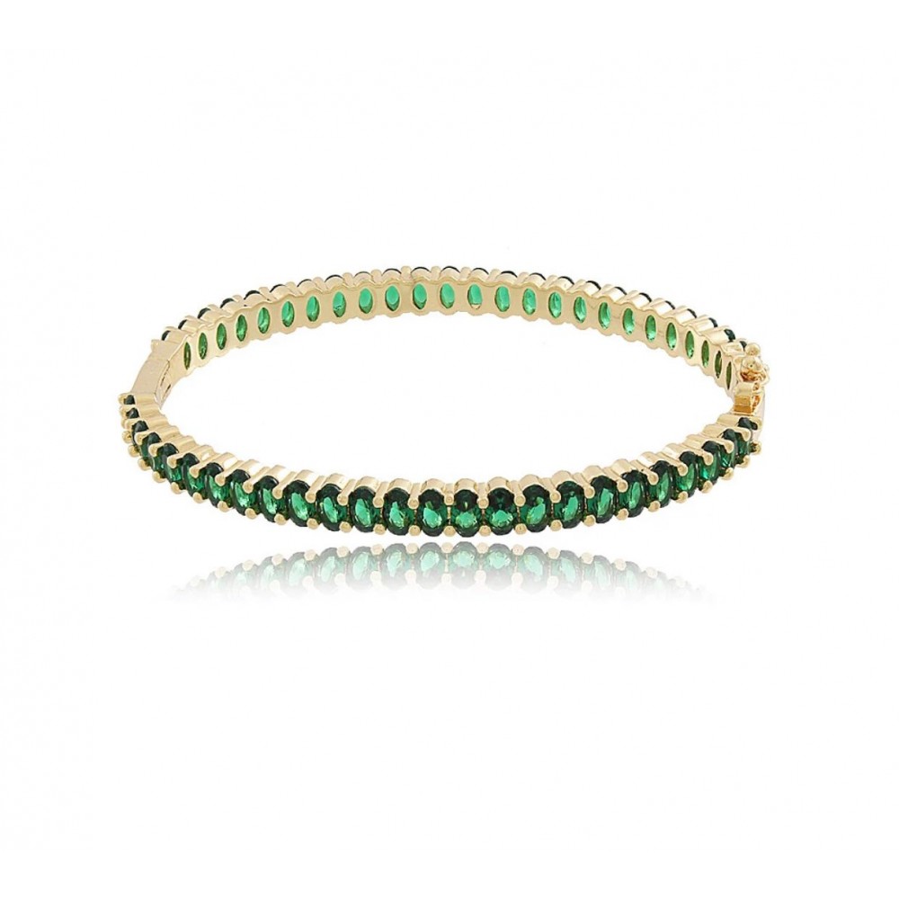 Bracelet Joy Zirconias verdes  (SEMIJOIAS)
