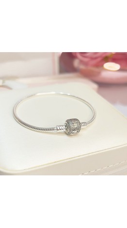Pulseira  Elegante Cravejada Prata 925