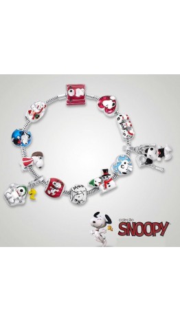 BE-318 Berloque Snoopy In Love Bonecos de Neve 