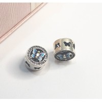 Berloque  Borboleta Azul E zirconias Prata 925