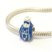 Berloque Nossa senhora Aparecida Prata 925 Azul/Esmalte Berloque Nossa senhora Aparecida Prata 925 Azul/Esmalte