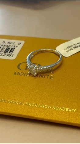 Anel  MOISSANITE Solitario Pt.925