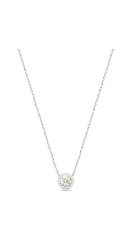 GARGANTILHA FLOR   MOISSANITE 0.5CT PRATA 925 