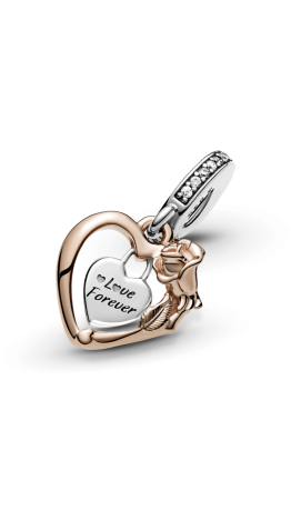 Berloque Flor Love para Sempre Amor Prata 925