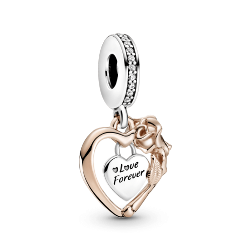 Berloque Flor Love para Sempre Amor Prata 925
