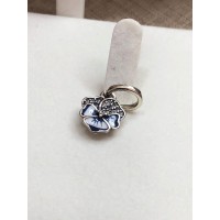 Pingente Orquídea Azul Prata 925 Pingente Orquídea Azul Prata 925