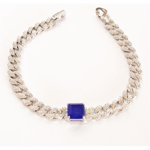 Pulseira Riviera Cravejas Luxo em Zirconias Prata 925