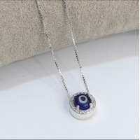 Gargantilha Olho Grego Cravejado Prata 925 Gargantilha Olho Grego Cravejado Prata 925