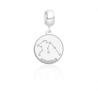 Berloque Aquario & Constelação Prata 925