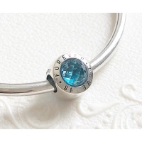 BE-219 Berloque Love Forever em Prata 925 Zirconia Azul
