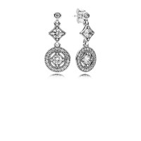 Brincos Luxo Vintage Prata e Zirconias Brincos Luxo Vintage Prata e Zirconias