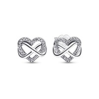 Brincos Coração Infinito Amor Prata 925 Brincos Coração Infinito Amor Prata 925