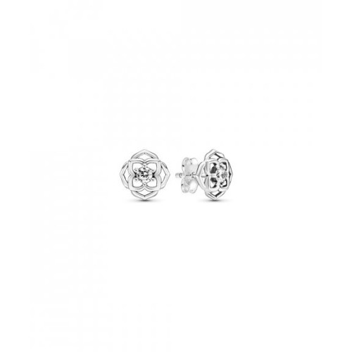 Brincos Flor de Lotus Prata 925