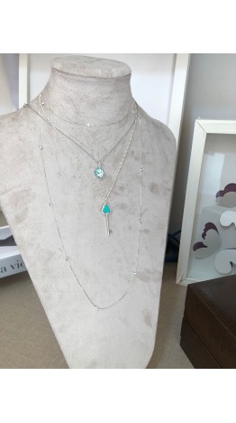 Gargantilha Rivieras Prata 925 e Zirconias Brancas  Tf