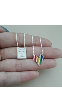 Escapular LGBT , "Essa luta é pelo direito de Amar " Prata 925