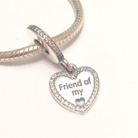 PG-140 Pingente Friends Of My Heart em Prata 925 e PG-140 Pingente Friends Of My Heart em Prata 925 e