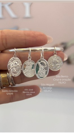 Pingente Sao Miguel Prata 925