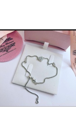 Pulseira Ajustável lover Prata 925 e Zirconias 