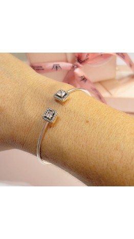 Bracelet Ponteiras Cravejadas Prata 925