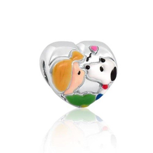 BE-312 Berloque Snoopy e sua amiga Sally
