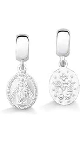 Berloque Nossa Senhora das Graças Medalha Milagrosa Prata 925