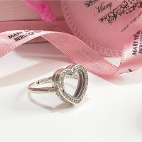 Anel Capsula Coração & Zirconias 