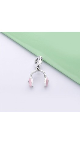 PG-138 Pingente Fones / Love Música Prata 925 e Zirconias 