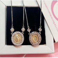 Gargantilha G/ Medalha Milagrosa N. Senhora das Graças Prateada Rodio Gargantilha G/ Medalha Milagrosa N. Senhora das Graças Prateada Rodio