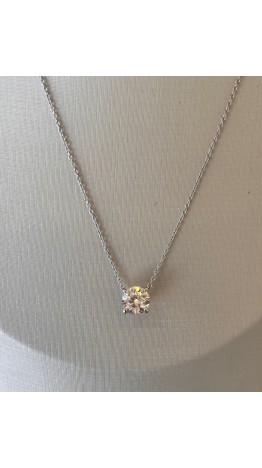 GARGANTILHA  MOISSANITE  1.0CT PONTO DE LUZ  6.5MM