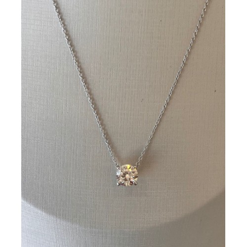 GARGANTILHA  MOISSANITE  1.0CT PONTO DE LUZ  6.5MM