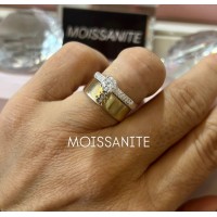 Anel  MOISSANITE Solitario Pt.925
