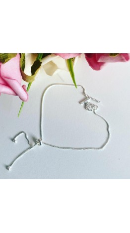 PL-20 Pulseira FÉ em Prata 925 e Zirconias 
