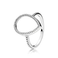 Anel Promessas vazado em Prata 925 e Zirconias Anel Promessas vazado em Prata 925 e Zirconias