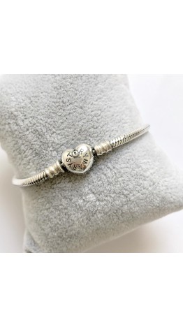 Pulseira Mary Story  Fecho coração cravejado zirconias Prata 925 