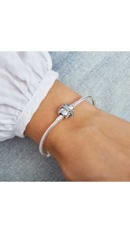 Pulseira Fecho Borboleta Prata 925 