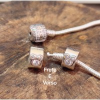 Trava Cip Minnie e Mickey Prata 925 Trava Cip Minnie e Mickey Prata 925