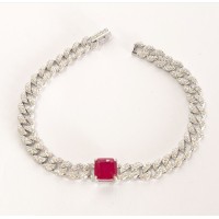 Pulseira Riviera Cravejas Luxo em Zirconias Prata 925 Pulseira Riviera Cravejas Luxo em Zirconias Prata 925