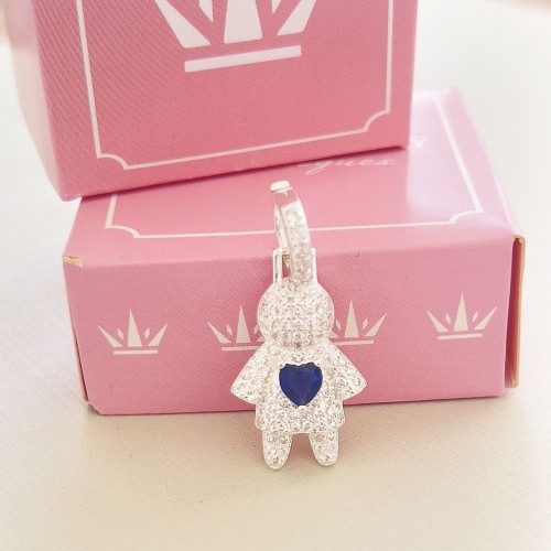 Pingente Filho Menino Prata 925 cravejado 