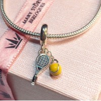 Berloque Raquete Tennis  com Bolinha Prata 925