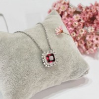 Gargantilha Cravejada Princesa Rubi & Cristal Prata 925 Gargantilha Cravejada Princesa Rubi & Cristal Prata 925