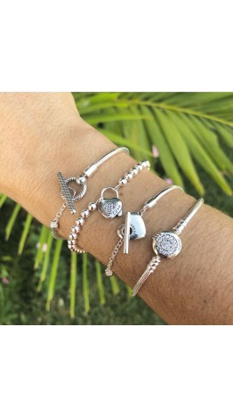 Pulseira Fecho Ello Prata 925