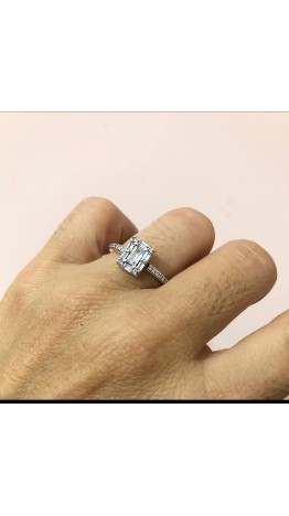 Anel facetado Puro Luxo Prata 925 
