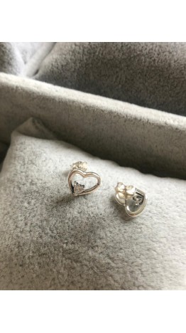  Brincos Amore  Zirconias  Prata 925