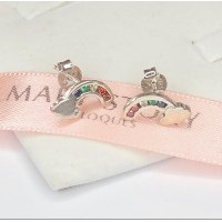 Brincos Arco -Ires Prata 925 