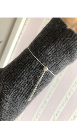 PL-20 Pulseira FÉ em Prata 925 e Zirconias 