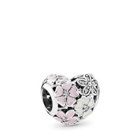 Berloque Coração Florido Prata 925 Berloque Coração Florido Prata 925