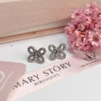 Brincos Borboletas Vasadas Prata 925 Brincos Borboletas Vasadas Prata 925