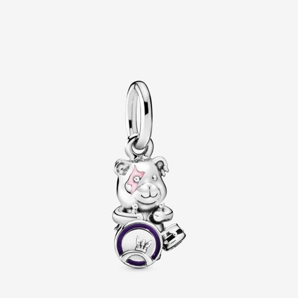 Pingente Amigos da Música Urso Panda Prata 925