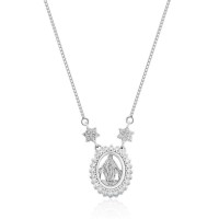 Gargantilha  Nossa Senhora Das Graças Aparições em 1830 Prata 925