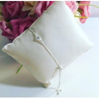 PL-28 Pulseira Lover Prata 925 Zirconia branca